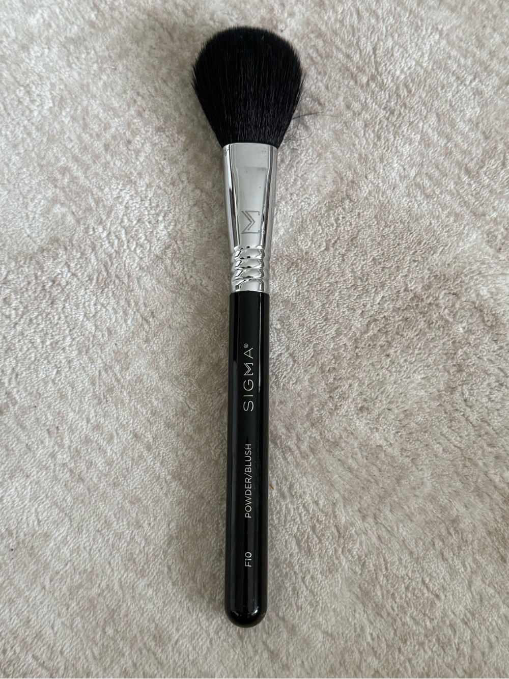 Sigma F10 Powder/Blush Makeup Brush - Black & Silver